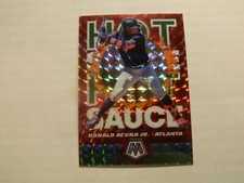 2021 Mosaic Hot Sauce Green Reactive Prizm Card of Ronald Acuna Jr.  - Braves