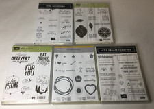 STAMPIN UP Card Making Stamp Sets Lot of 5 - Sentiments Sayings All Occasions