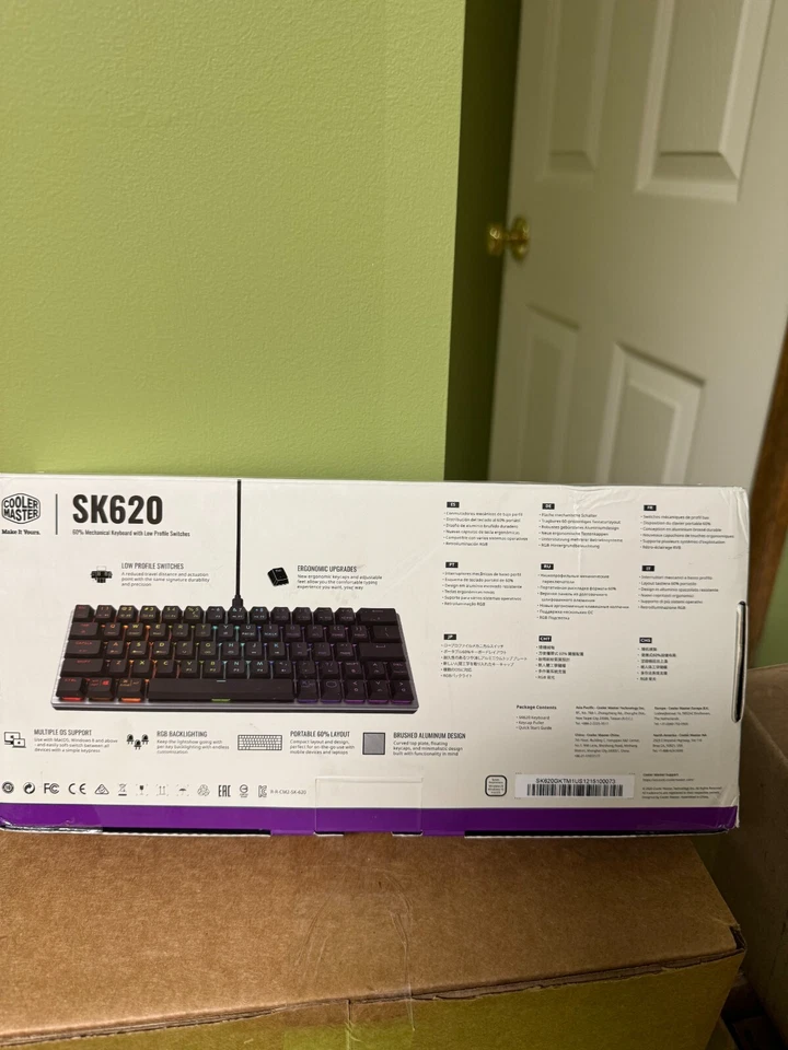Cooler Master SK620 Wired Mechanical Low Profile Gaming Keyboard Space Gray - Image 2 of 2