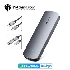 Yottamaster M.2 NGFF NVMe SATA SSD Hard Drive Enclosure Case USB3.2 Gen2 10 Gbps