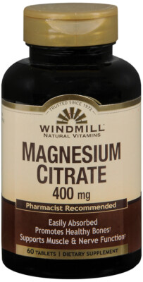 Windmill Magnesium Citrate 400mg Tablets 60ct