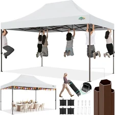 COBIZI 10x15ft Pop Up Canopy Heavy Duty Commercial Outdoor Party Wedding Tent