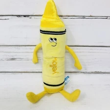 Kids Preferred Yellow Crayon Beanbag Plush 12 Inch Toy 2017 RARE