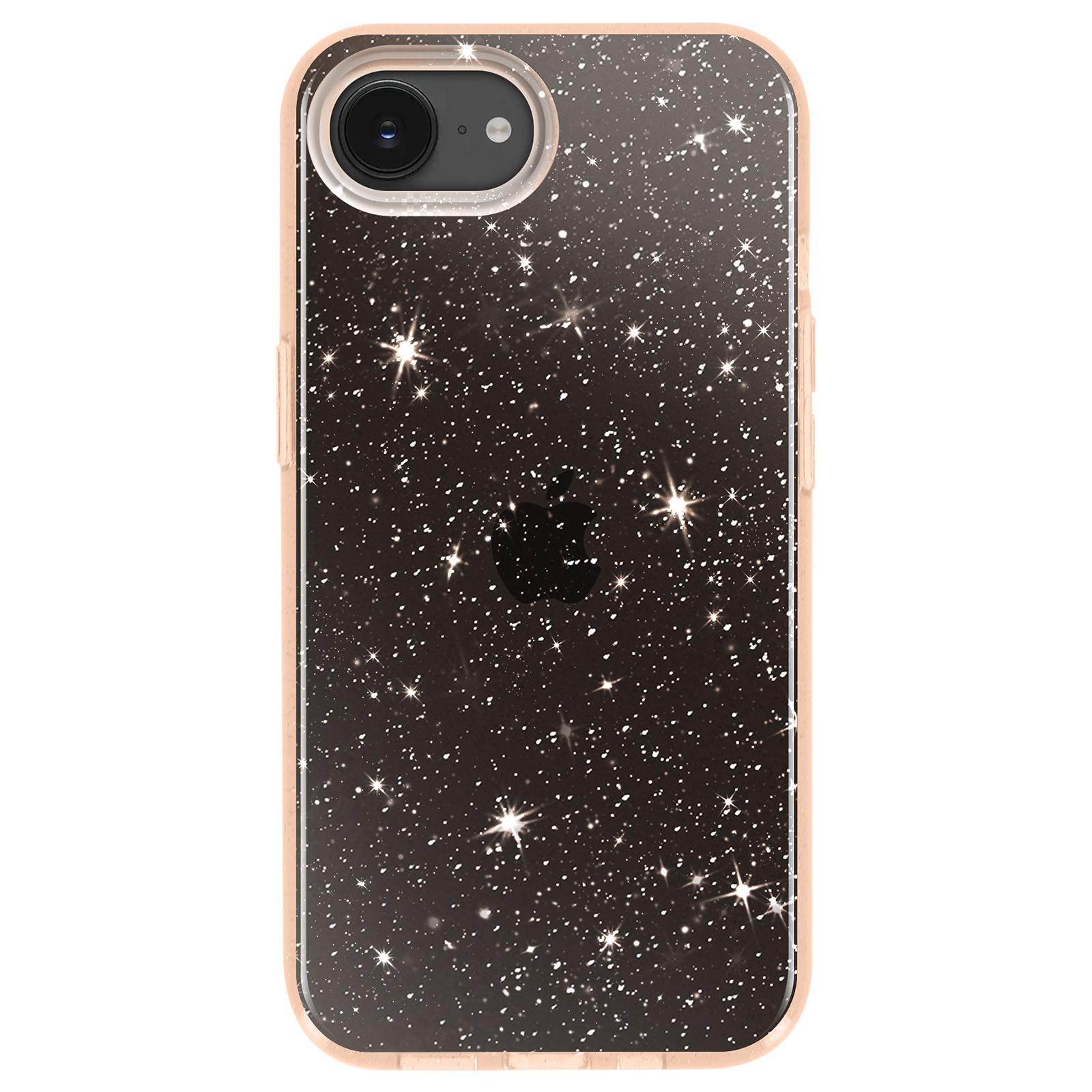 Coque Paillette iPhone 16e Doré Idéale pour Soirée et Usage Quotidien Chic avec Design Hybride