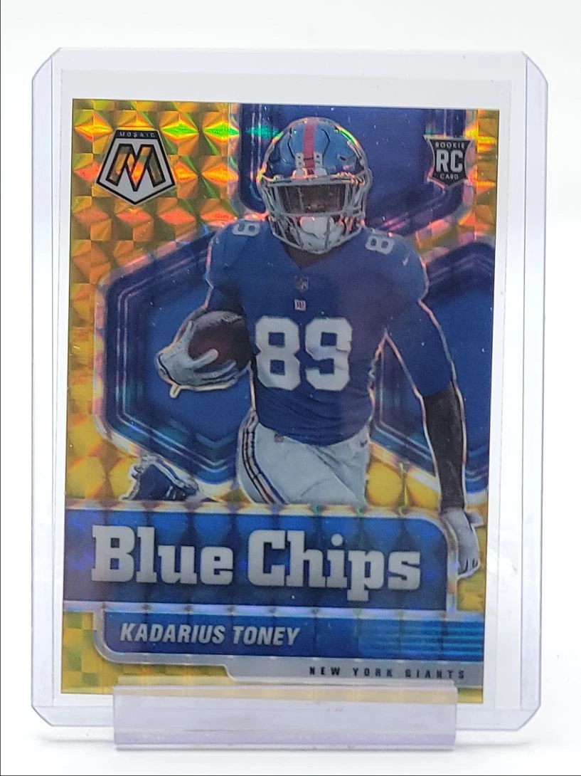 KADARIUS TONEY 2021 MOSAIC ROOKIE BLUE CHIPS GOLD MOSAIC PRIZM RC /10 Q2794