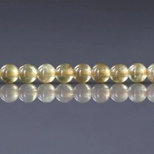 4mm Yellow Apatite Beads Smooth Round Natural Gemstone 15" Strand DIY Jewelry