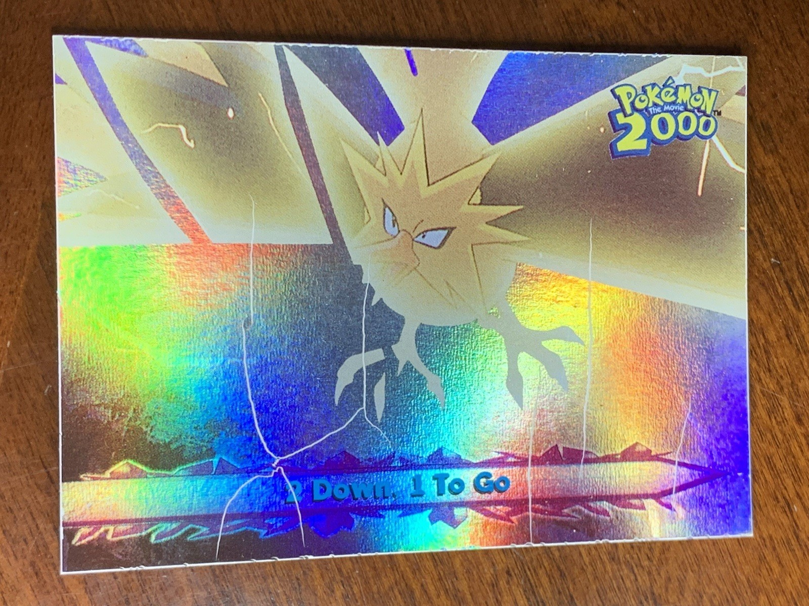 Topps Pokemon the Movie 2000 #35 2 Down, 1 To Go RAINBOW FOIL