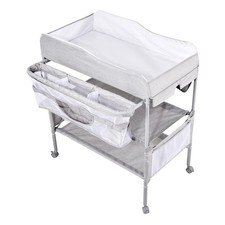 Baby Changing Table Folding Diaper Changing Station with Lockable Wheels New--