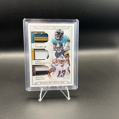 2018 Panini National Treasures - Rookie NFL Gear Trio Materials DJ Chark /25