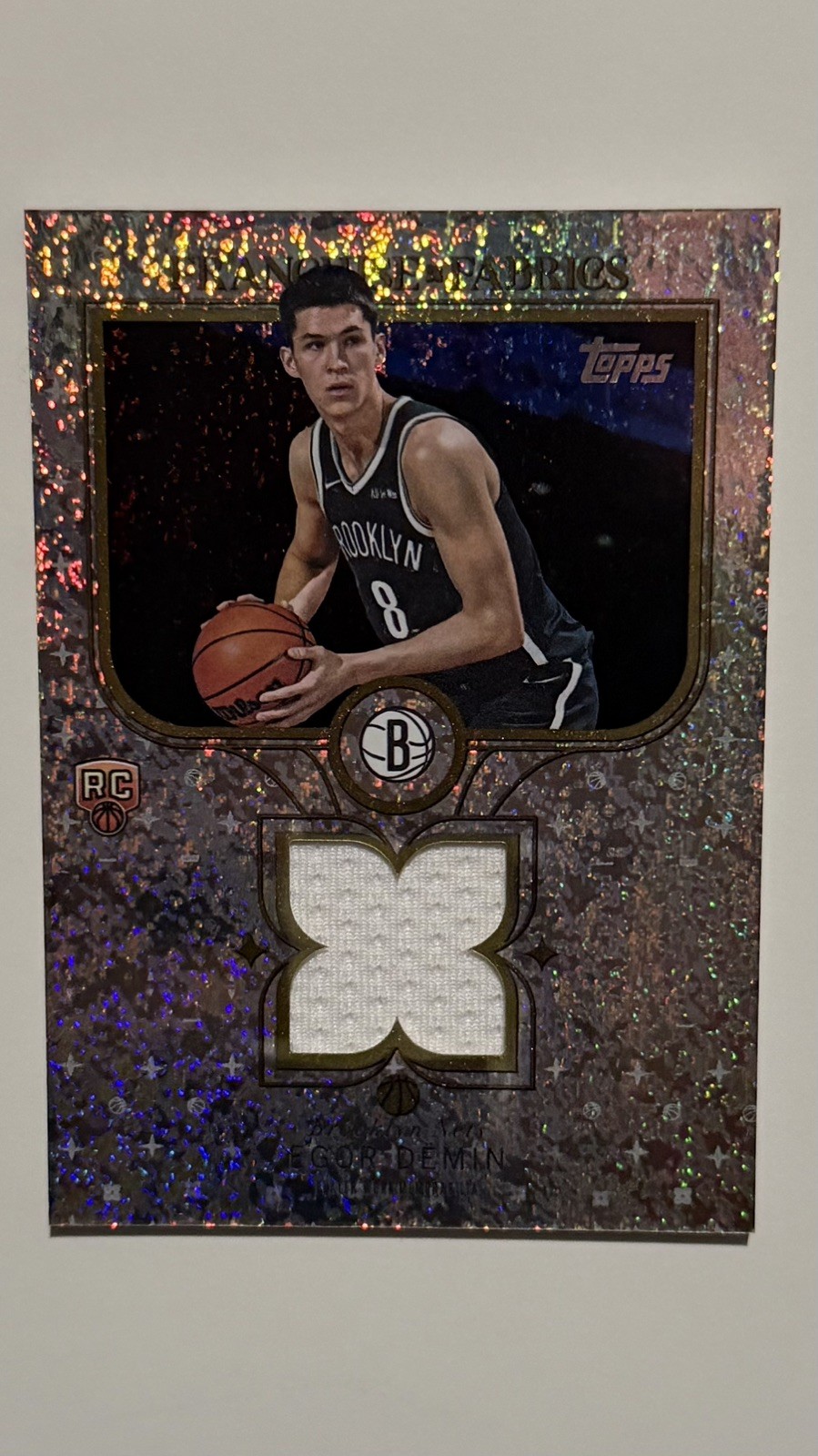 2025-26 Topps Egor Demin Franchise Fabrics Holo Foil #FF-ED Player Worn RC