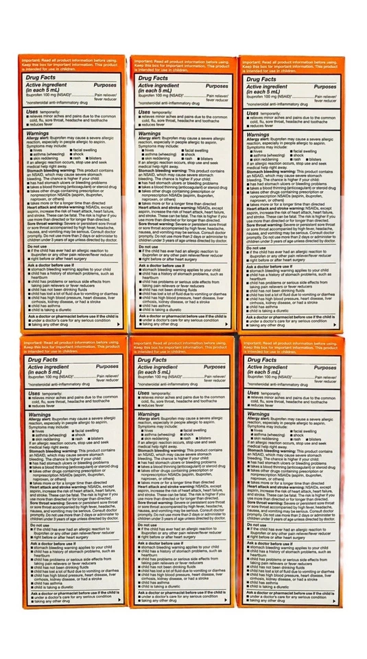 6-8oz Childrens Liquid Ibuprofen Oral Suspension DYE-FREE BERRY FLAVOR 100mg/5mL - Image 2 of 4