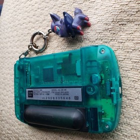 Bandai WonderSwan Skeleton Clear Green Frozen Mint Console with Keychain Tested
