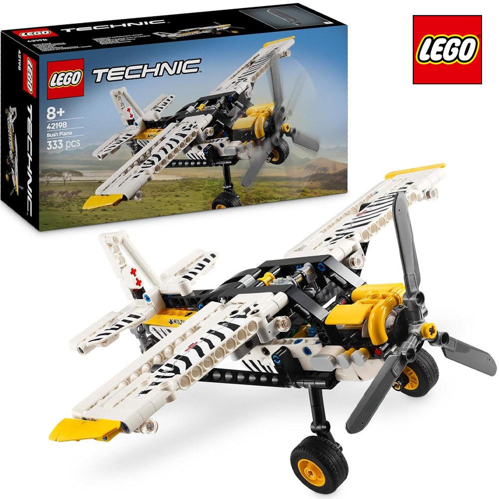 LEGO Technic 42198 Aereo Bush - Set Costruzioni con Motore a Pistoni