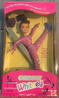 Vintage Barbie Gymnast Whitney Friend of Stacie w Balance Beam Mattel 14610  