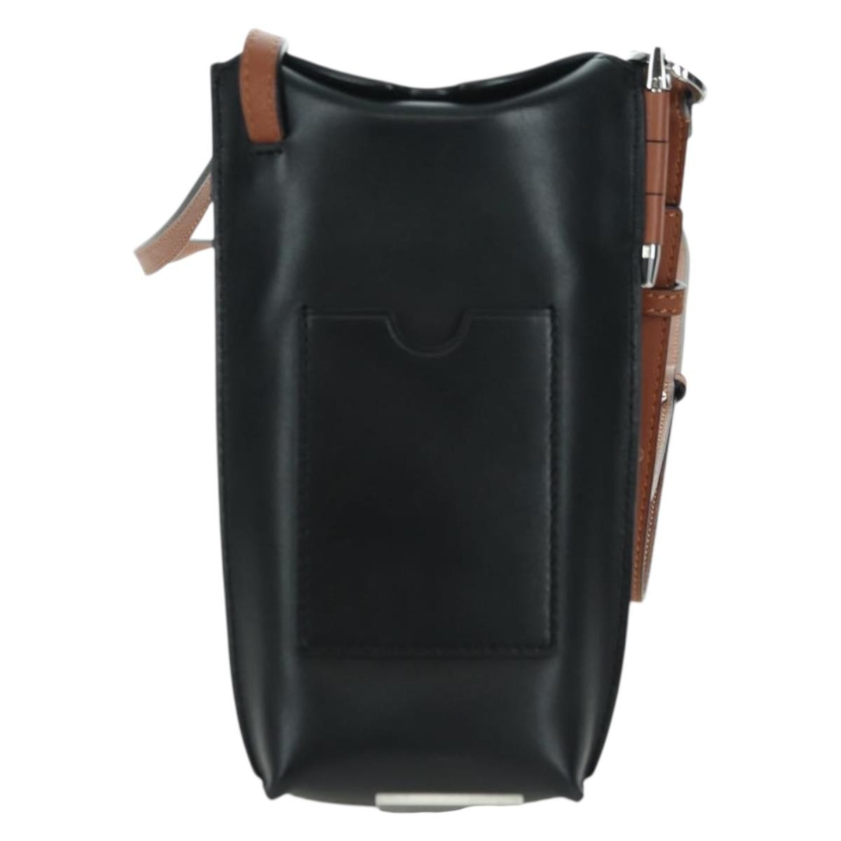 LOEWE Ghibli Collaboration Gate Pocket Bag Leather Brown Silver