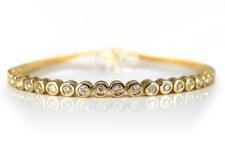 SONDERPREIS Tennisarmband 62 Brillanten 1,08 ct TW/vsi Gelbgold [BRORS 11016]