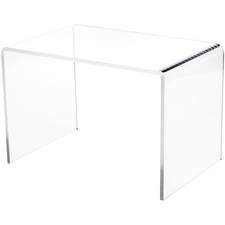 Plymor 7" H x 10.5" W x 7" D Clear Small Rectangular Display Riser 2 Pack 