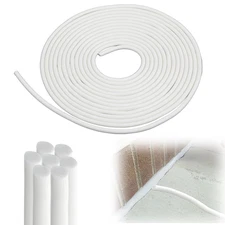Backer Rod 1/4 Inch, White Backer Rod Caulk Saver EPDM Rods Foam Crack Saver Rub