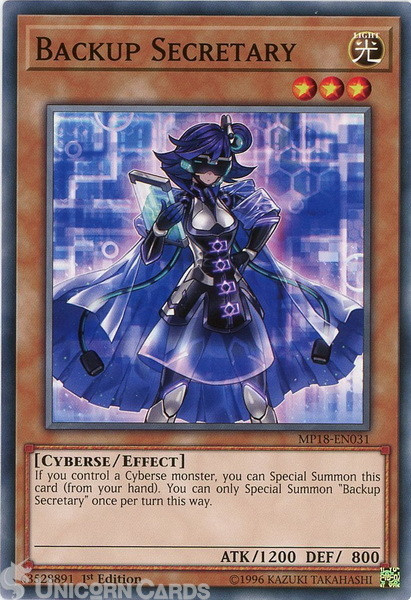 MP18-EN031 Backup Secretary Common 1st Edition Mint Yu-Gi-Oh! Card