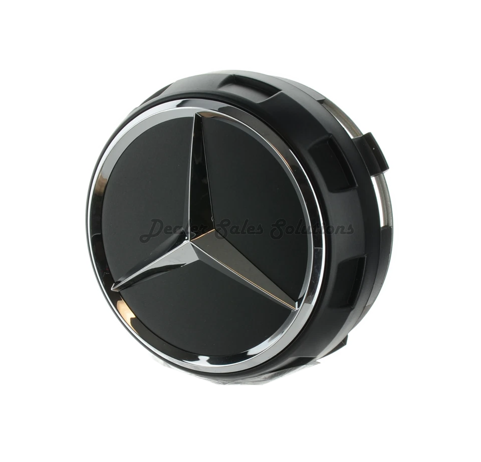Genuine Mercedes-Benz Wheel Center Cap Matte Chrome 75mm Set (x4) (2017-2019) OE - Image 2 of 4