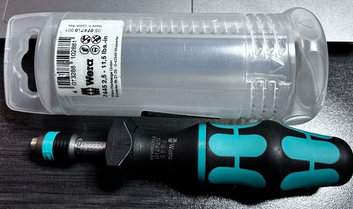 Wera 7445 Kraftform Adjustable Torque Screwdriver Rapidaptor 2.5-11.5 in.lbs