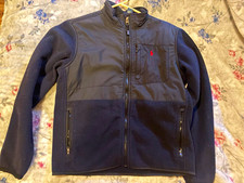 Polo Ralph Lauren boys Navy Full Zip Jacket Logo Pockets Stand-Up Collar L 14/16