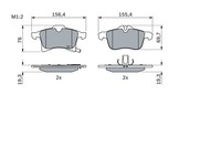 1X Bosch 0 986 424 707 Bremsbelagsatz Scheibenbremse FüR Opel Vauxhall Chevrolet