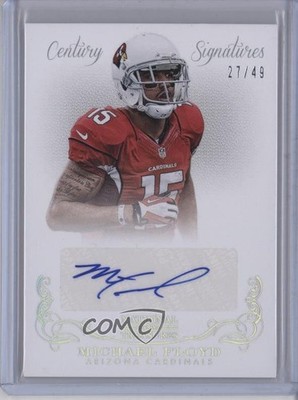 2013 Panini National Treasures Century Signatures 27/49 Michael Floyd Auto 3f2