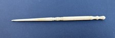 Antique Elegant Carved Bone Unusual Two Part Crochet Hook Screw Together