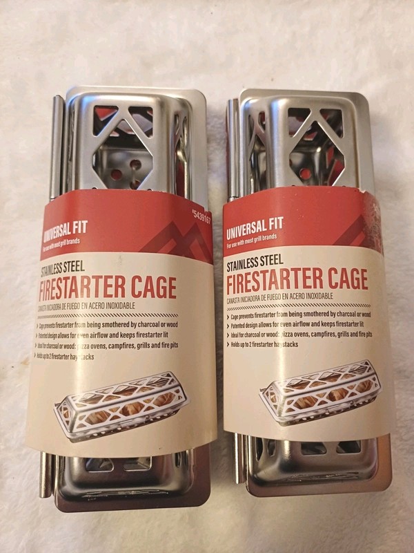 2 Universal Fit Airflow Cage Fire Starter Grills Fire Pits Campfires NEW