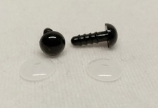 Sassy Bears 7.5mm Solid Black Safety Eyes for bears dolls puppets crafts 50 pair