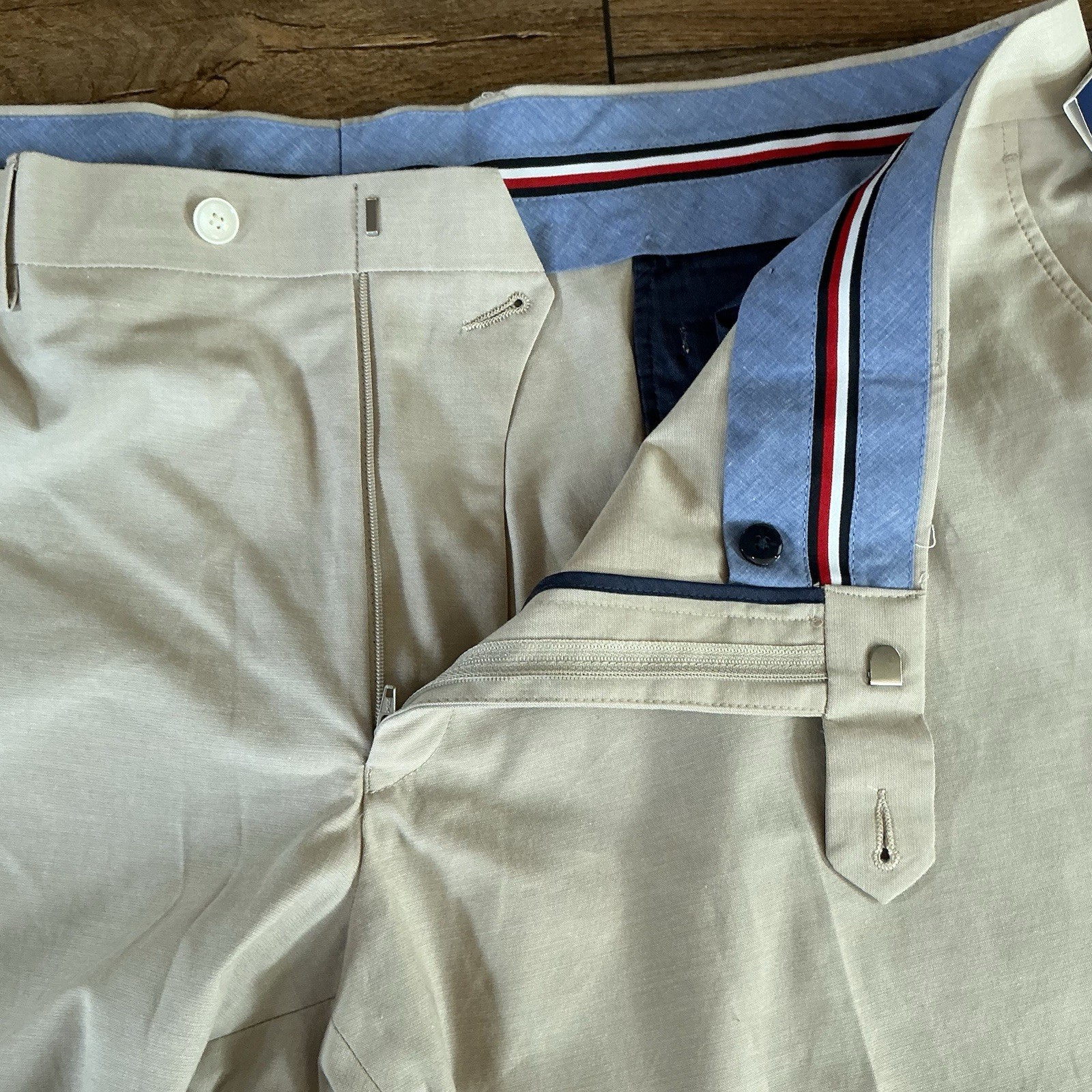 NWT Tommy Hilfiger TH Flex Dress Pants Men's 42x30 Tan Stretch $135 MSRP #32B6 thumbnail 5