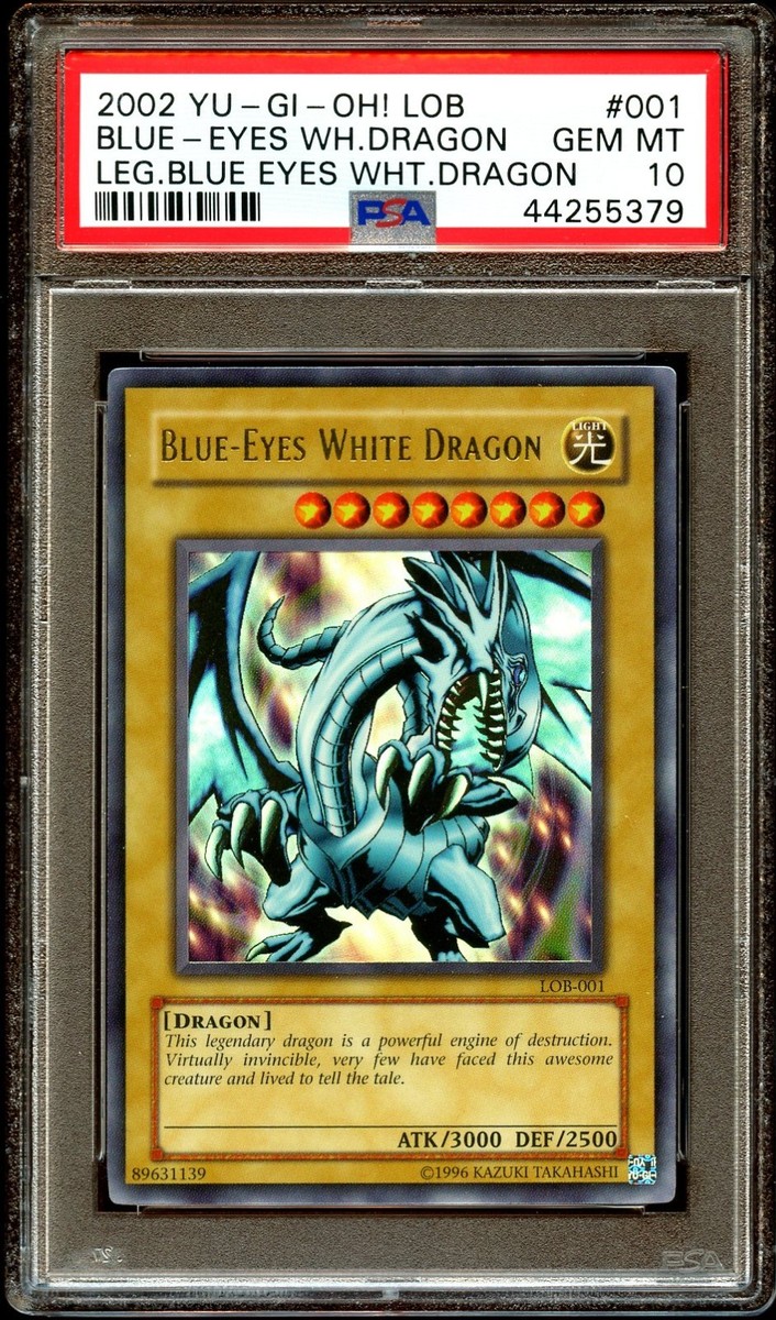 PSA 10 GEM MINT Blue-Eyes White Dragon LOB-001 ULTRA RARE Yugioh