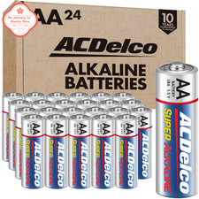 ACDelco 24-Count AA Super Alkaline Batteries, 1.5 Volts, Long-Lasting Power