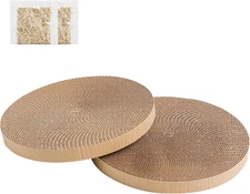 Round Cat Scratcher Refill 10 inch Diameter 7/8 Inch Thickness Circle Cardboard
