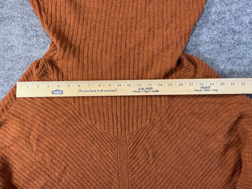 Eileen Fisher Womens XL Cowl Neck Ribbed Sweater Oversized Yak-Wool Blend Brown - Picture 16 of 24