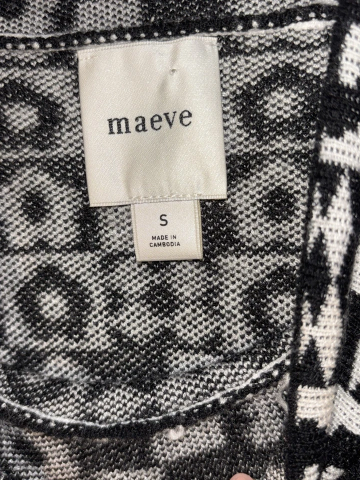 Suéter Maeve Anthropologie Mujer Pequeño Patrón Geométrico Manga Larga Mezcla de Poliéster Foto 4 de 4