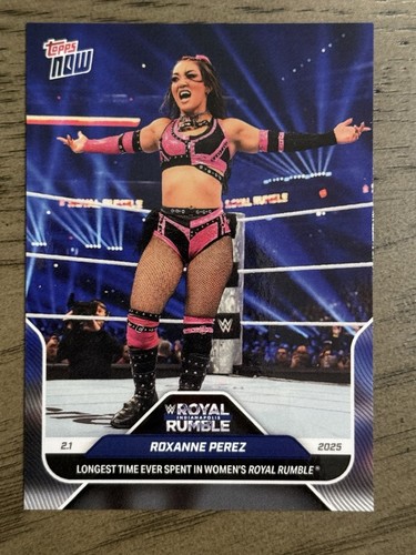 Roxanne Perez 2025 Topps NOW WWE Wrestling Royle Rumble Card #16 IN HAND - Picture 1 of 2