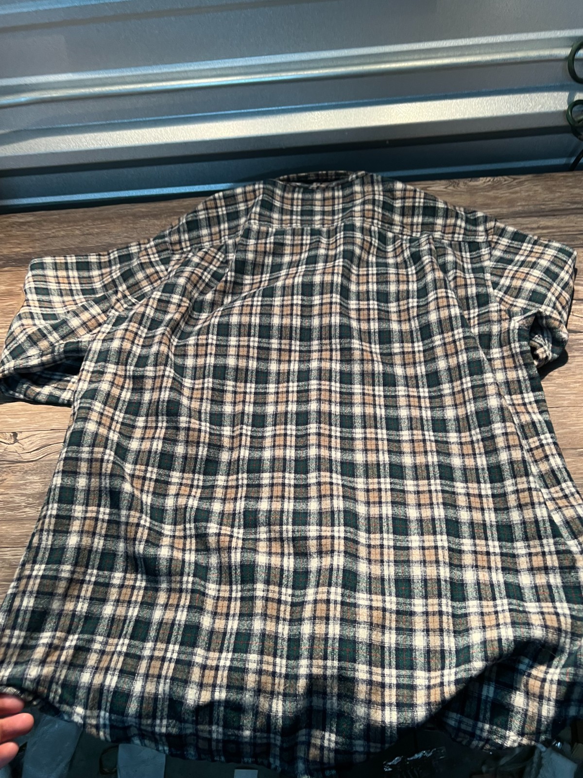 Pendleton Shirt Jacket Men Large Green Beige Wool… - image 7