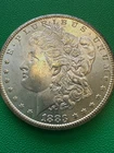 1883-CC Morgan Silver Dollar Coin, Raw Type, UNC Choice BU++ Carson City. M-56