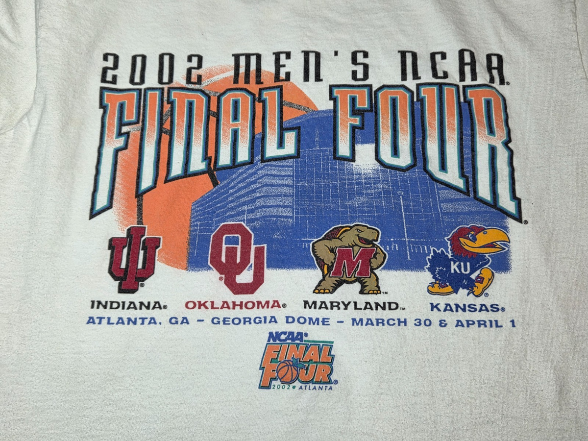 Vintage 2002 NCAA Final Four Shirt Mens Medium White Basketball 