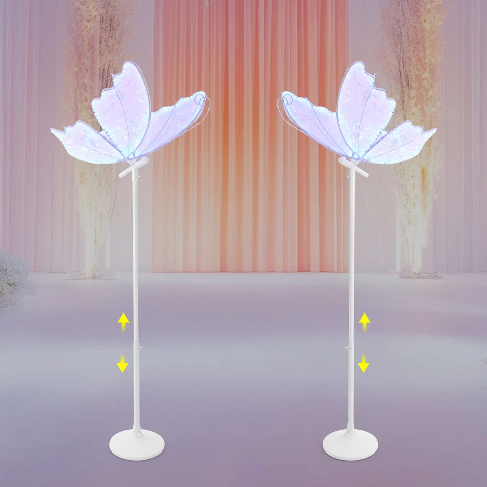 Lámpara de carretera decorativa mariposa boda 60 cm 2 piezas color mágico estándar americano Foto 4 de 4