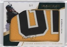 2018 Panini Immaculate Jumbo Relics Nameplates 2/7 Lazaro Armenteros #IJ-LA 0j4n