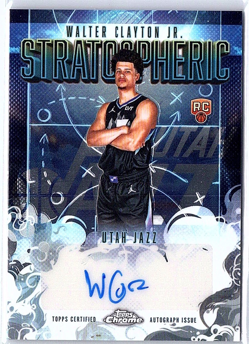 Walter Clayton Jr 2025-26 Topps Chrome auto Issue Stratospheric Signatures RC NM