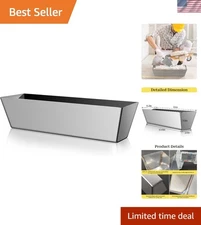 Ergonomic 12-Inch Drywall Tool Tray - Watertight Stainless Steel Mud Pan
