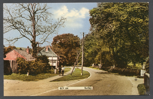 Postkarte Burley bei Ringwood New Forest Hampshire Dorfansicht