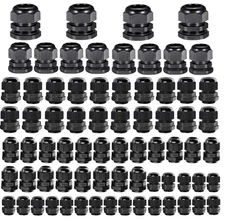 72Pcs Waterproof Cable Pass Through Wire Grommet Cable Gland Kit PG7 PG9 PG13...