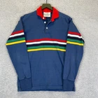 Rowing Blazers Rugby Striped Polo Shirt Men's Medium Long Sleeve Preppy Cotton