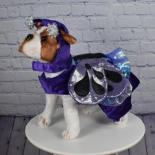 Preowned Butterfly Dog Halloween Costume Purple/Black Size Small Pet Outfit