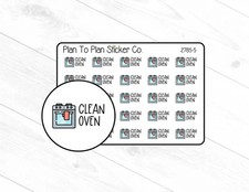2785-5 Clean Oven Planner Stickers.